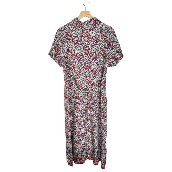 Y2K Crazy Horse by Liz Claiborne Maxi Dress 16W Plus Size Button Down Paisley - Picture 3 of 6